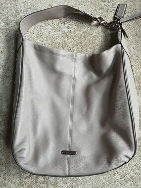 Coach Pebbled Leather Tote in Light Taupe